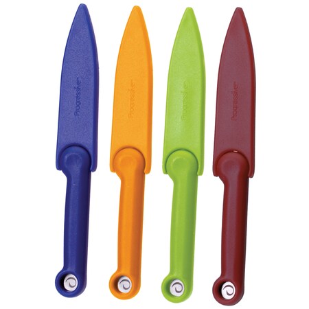 Progressive Progressive International GT-3626 Food Safety Paring Knives - 4-Piece Set, Multi-color GT-3626